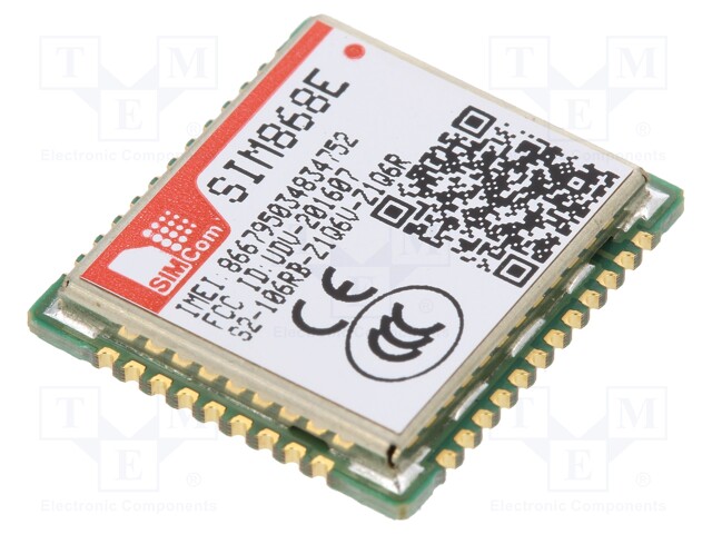 Module: GPRS/GNSS; 9600bps; 2G; 77pad SMT; SMD; GNSS; Bluetooth