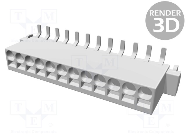 Connector: wire-board; female; PIN: 12; 2.54mm; SMT; socket; 6A