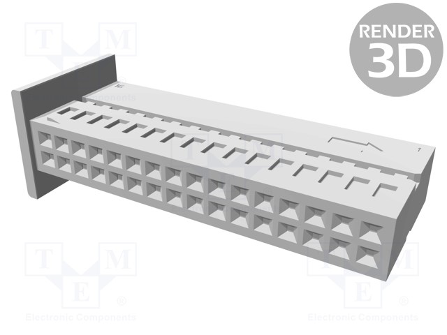 Connector: rectangular; MQS; plug; female; w/o contacts; PIN: 32