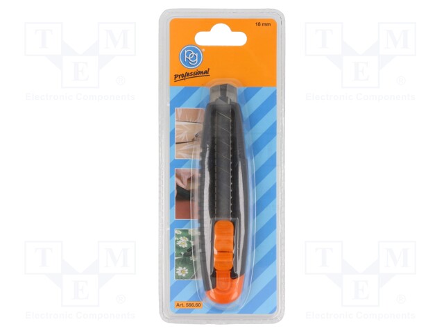 Knife; universal; pulled out, breakable blade; 18mm
