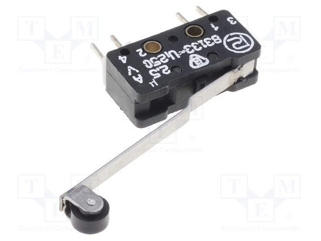 Microswitch SNAP ACTION; with lever (with roller); 2.5A/250VAC