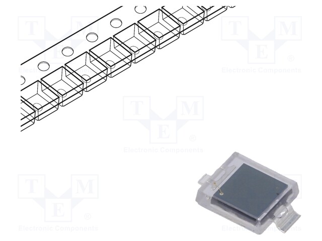 PIN photodiode; SMD; 940nm; 5nA; rectangular; flat; transparent