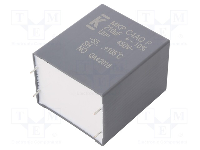 Capacitor: polypropylene; DC-Link; 210uF; ESR: 1.8mΩ; THT; ±10%