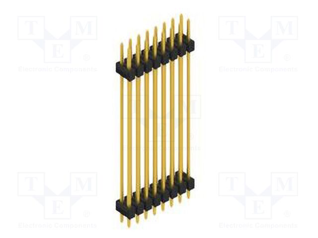 Connector: pin strips; pin header; male; PIN: 16; 2.54mm; THT; 2x8