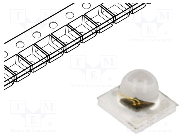 IR transmitter; 840-870nm; 300mW; 45°; Dim: 3.45x3.46x3mm; 350mA