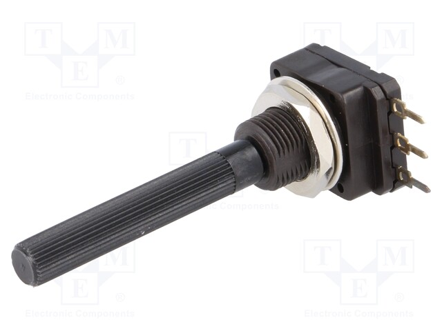 Potentiometer: shaft; single turn; 1kΩ; 200mW; THT; 6mm; plastic