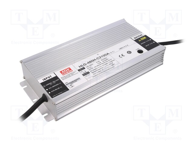 Power supply: switched-mode; LED; 480W; 114÷229VDC; 1050÷2100mA