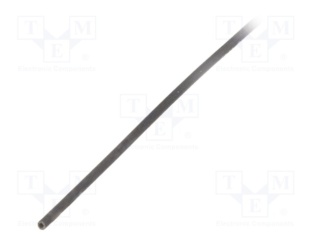 Insulating tube; Mat: silicone; black; Øint: 0.5mm