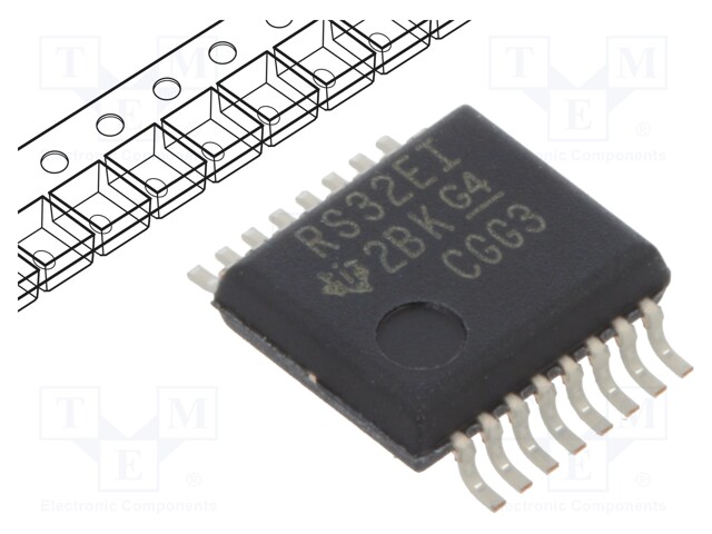 IC: interface; receiver,line driver; RS232; 250kbps; SSOP16