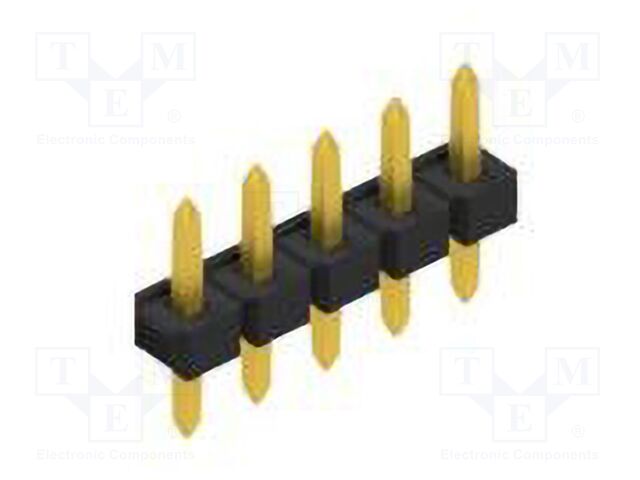 Connector: pin strips; pin header; male; PIN: 5; 2.54mm; THT; 1x5