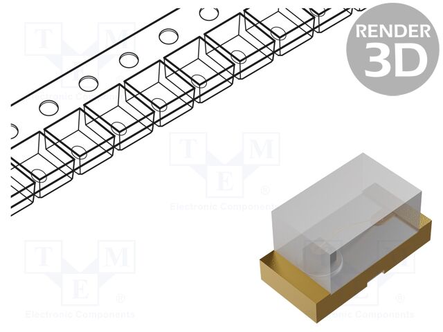 LED; SMD; 1608; red; 37÷56mcd; 1.6x0.8x0.8mm; 100°; 1.7÷2.4V; 20mA