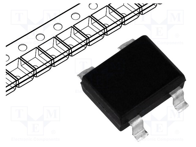 Single-phase bridge rectifier; Urmax: 80V; If: 1A; Ifsm: 40A; SMT