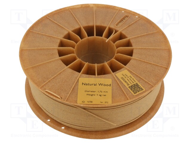 Filament: BioWOOD; 1.75mm; wood-like; 170÷210°C; 1kg