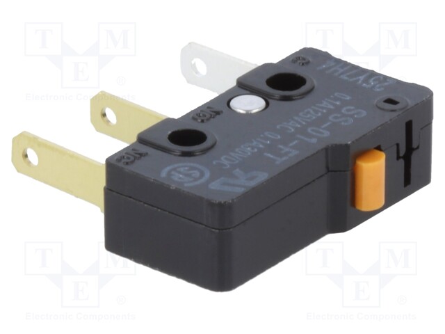 Microswitch SNAP ACTION; without lever; SPDT; 0.1A/125VAC; Pos: 2