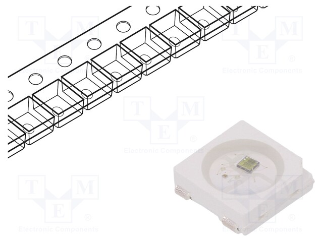 LED; SMD; 5050,PLCC4; RGB; 5x5x1.6mm; Variant: tricolour