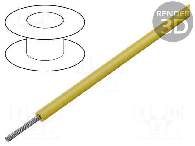 Wire; HELUTHERM® 145; stranded; Cu; 1x0,75mm2; polyolefine; yellow