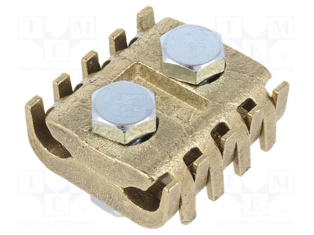 Brass; 70÷95mm2; none; screw terminal; for cable; straight; ways: 1
