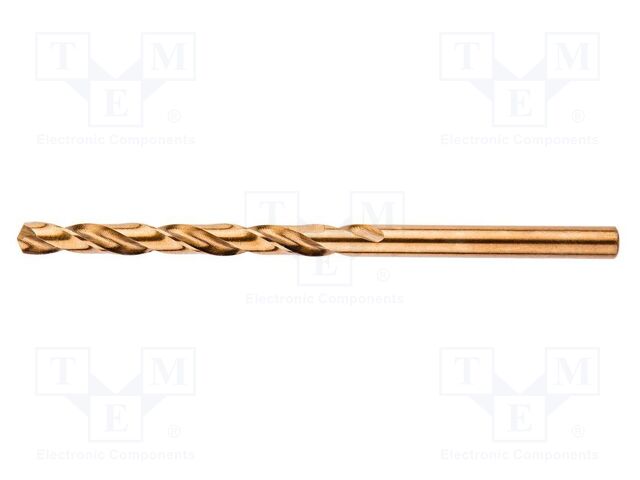 Drill bit; for metal; Ø: 4.5mm; high speed steel cobalt HSS-Co