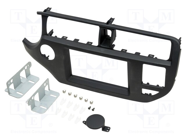 Radio mounting frame; Kia; 2 DIN; black