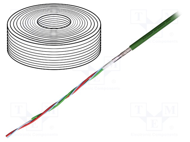 Wire: data transmission; chainflex® CFBUS.PVC; 2x0,25mm2; PVC