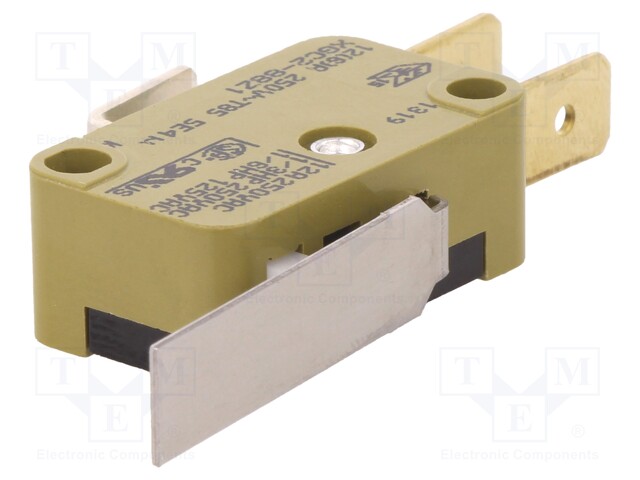 Microswitch SNAP ACTION; with lever; SPDT; 10A/250VAC; ON-(ON)