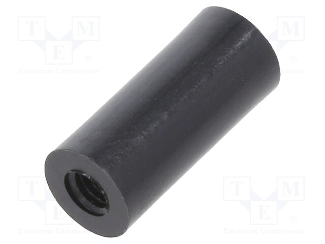Spacer sleeve; cylindrical; polyamide; M4; L: 18mm; Øout: 8mm