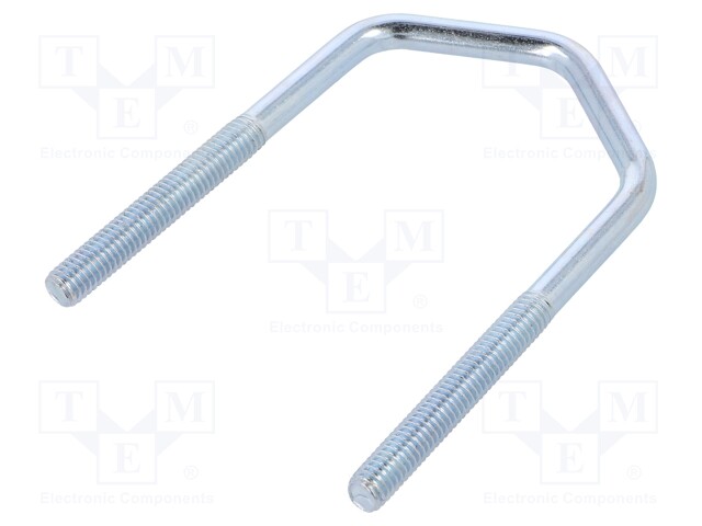U-bolt; D; steel; zinc; Thread len: 41mm; Int.width: 43mm; H: 78mm
