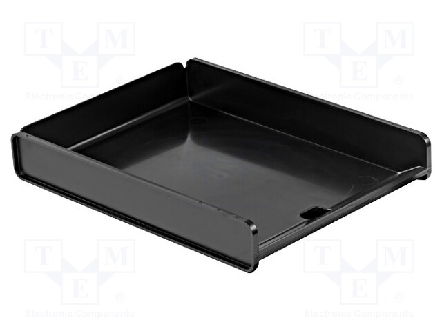 Bin; ESD; 245x341x43mm; 258x343x53mm; Mat: polypropylene; black