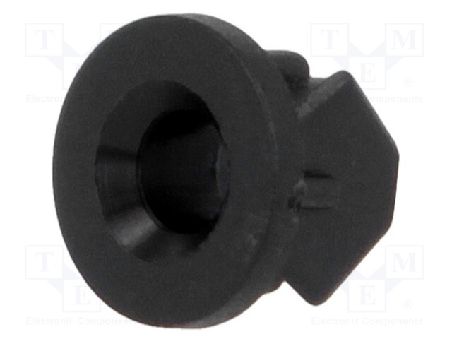 LED holder; 3mm; one-piece; black; UL94V-2; L: 6.5mm; Mat: polyamide