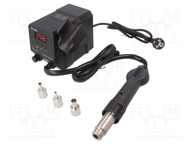 Hot air soldering station; digital; 300W; 100÷500°C; Plug: EU