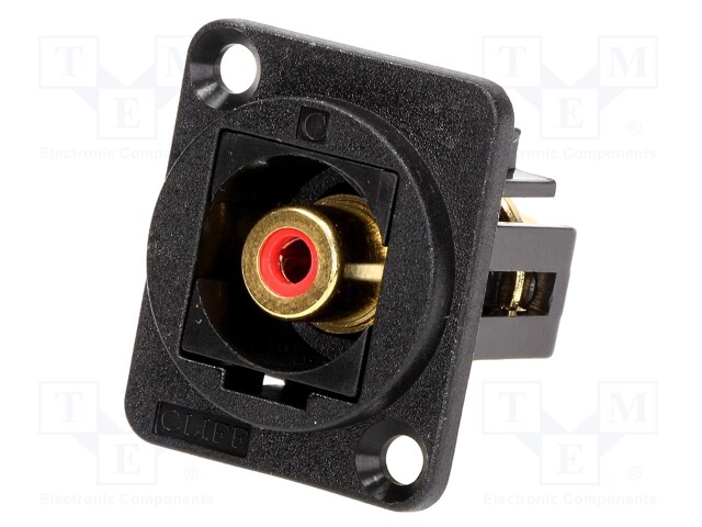Coupler; RCA socket,both sides; Case: XLR standard; 19x24mm