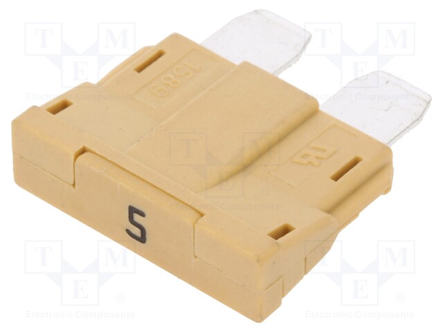 Fuse: fuse; 5A; 80VDC; automotive; 19mm