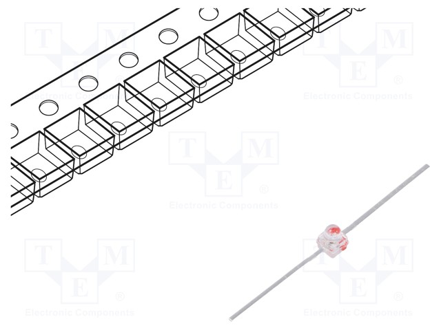 LED; SMD; Gull wing; red; 3500÷4500mcd; 2.15x2.4x2.7mm; 10°; 20mA