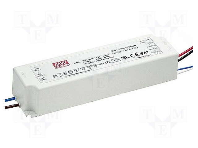 Power supply: switched-mode; LED; 40.08W; 12VDC; 3.34A; 90÷305VAC