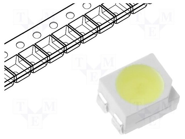 LED; SMD; 3528,PLCC2; yellow green; 150mcd; 3.5x2.8x1.9mm; 120°