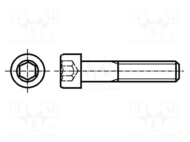 Screw; M12x30; DIN: 912; Head: cheese head; imbus; HEX 10mm