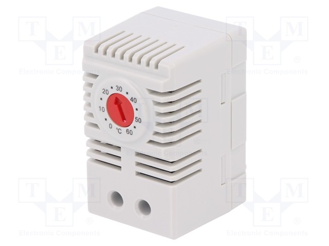 Sensor: thermostat; Contacts: NC; 10A; 250VAC; IP20; Mounting: DIN