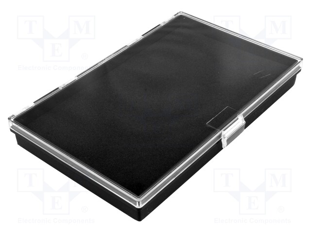 Conductive storage box for ICs; ESD; L: 220mm; W: 135mm; H: 22mm