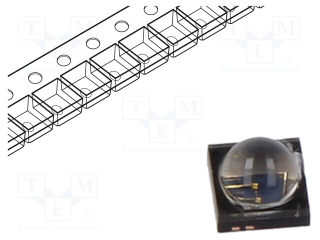 IR transmitter; 860nm; transparent; 1425mW; 40°; SMD; 1000mA