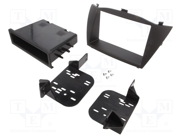 Radio mounting frame; Hyundai; 1 DIN,2 DIN; matt black