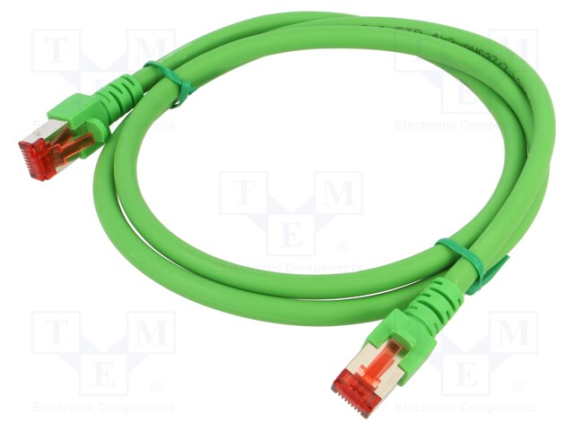 Patch cord; S/FTP; 6; stranded; Cu; LSZH; grey; 1m; 27AWG