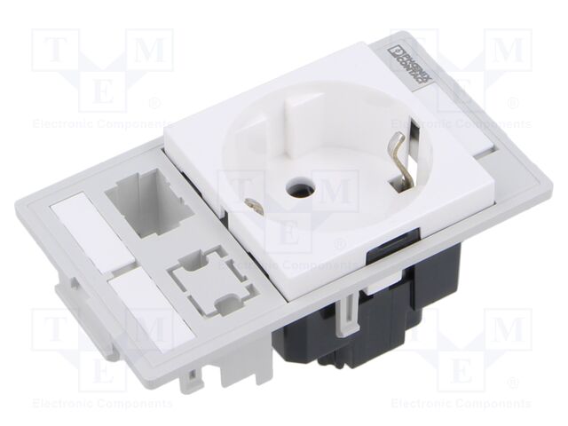 Front plate, number of positions: 8, CAT6A, connection metho