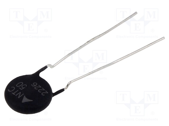 Thermistor, ICL NTC, 50 ohm, -20% to +20%, Radial Leaded, B57236S0 Series