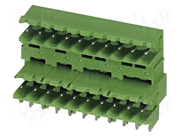 Pluggable terminal block; 5mm; ways: 6; angled 90°; socket; male