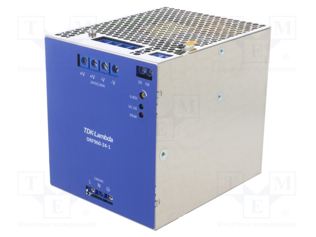 Power supply: switched-mode; 960W; 24VDC; 40A; 180÷264VAC; 1735g