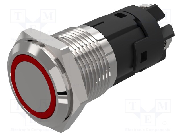 Switch: vandal resistant; Pos: 2; SPDT; 3A/240VAC; 3A/240VDC; red