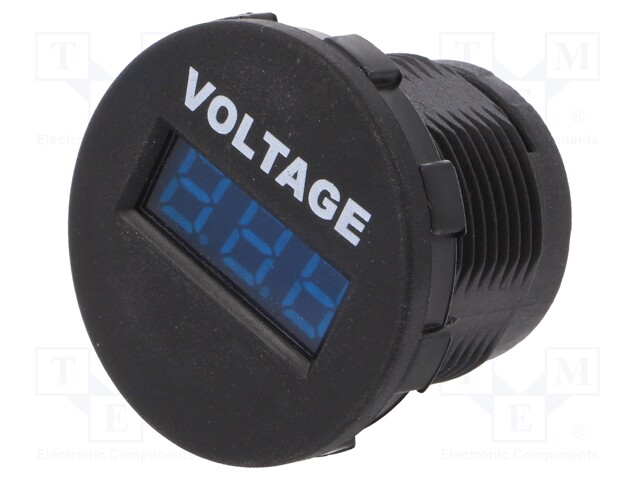 Voltmeter; Sup.volt: 6÷33VDC; VDC range: 6÷33V; black; blue