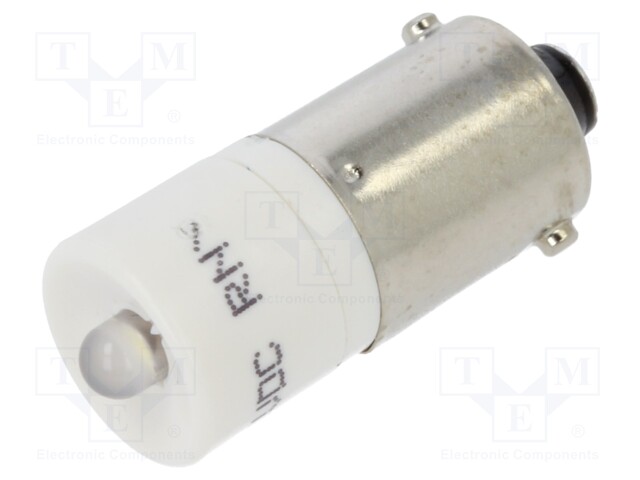 Indicator: LED; BA9S,T10; white; plastic; 24÷30VDC; -20÷60°C