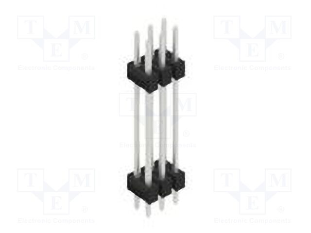 Connector: pin strips; pin header; male; PIN: 6; 2.54mm; THT; 2x3