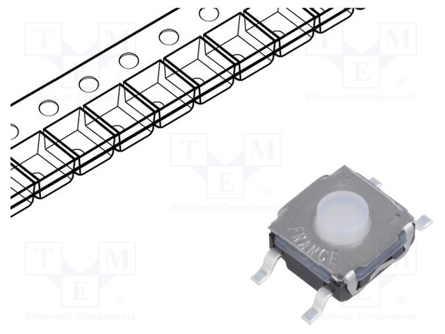 Microswitch TACT; SPST-NO; Pos: 2; 0.05A/32VDC; SMT; none; 3.5N
